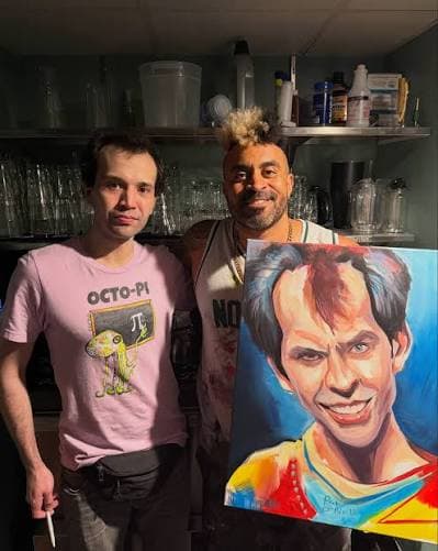 Caricature painting of Pat O'Neill